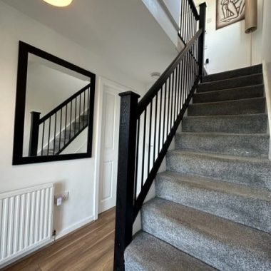 BLACK OAK & IRON METAL PLAIN SPINDLE STAIR RENOVATION DIY STAIRCASE KIT (3)
