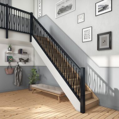 Black-Painted-wooden-Metal-staircase-refurbishment