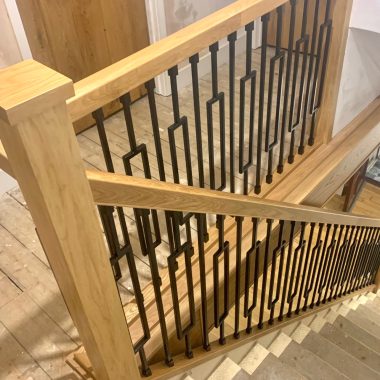 haydock metal spindle stair renovation